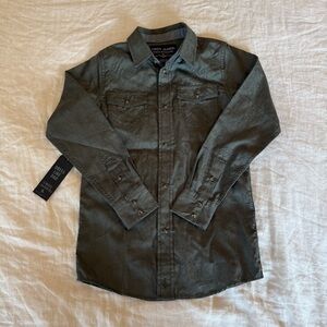 Cody James Kids Green Button Down Shirt